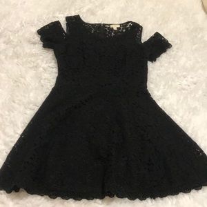 semi formal black lace dress